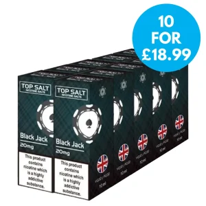 Box of 10 – 20mg Top Salt Fruit Flavour Nic Salts 10ml (50VG/50PG)