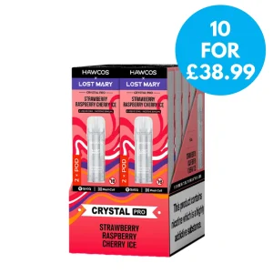 Box of 10 – Hawcos x Lost Mary Crystal Pro Prefilled Replacement Pods