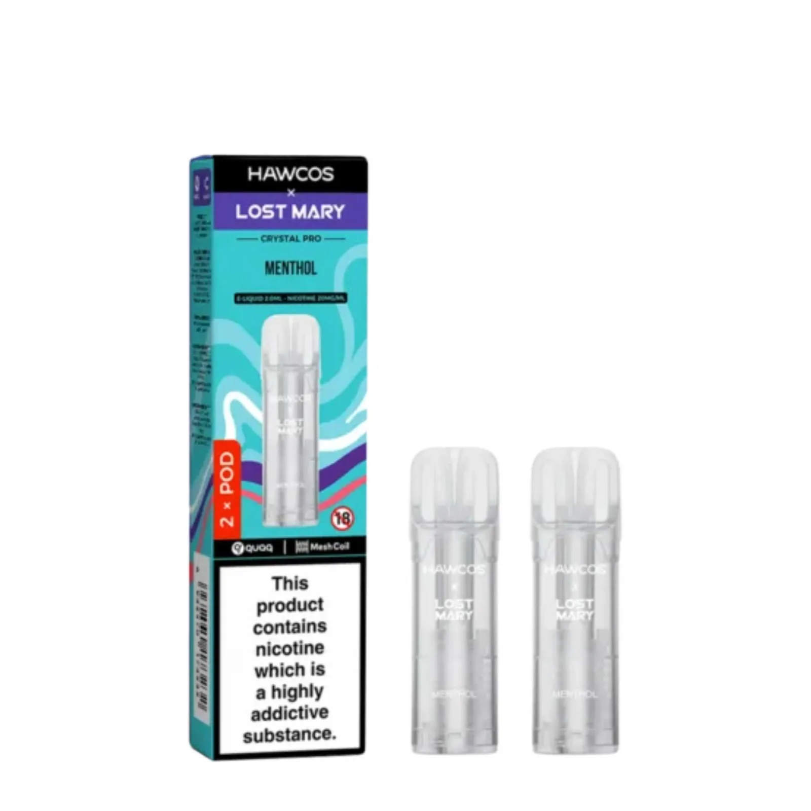 Box of 10 – Hawcos x Lost Mary Crystal Pro Prefilled Replacement Pods - Image 2
