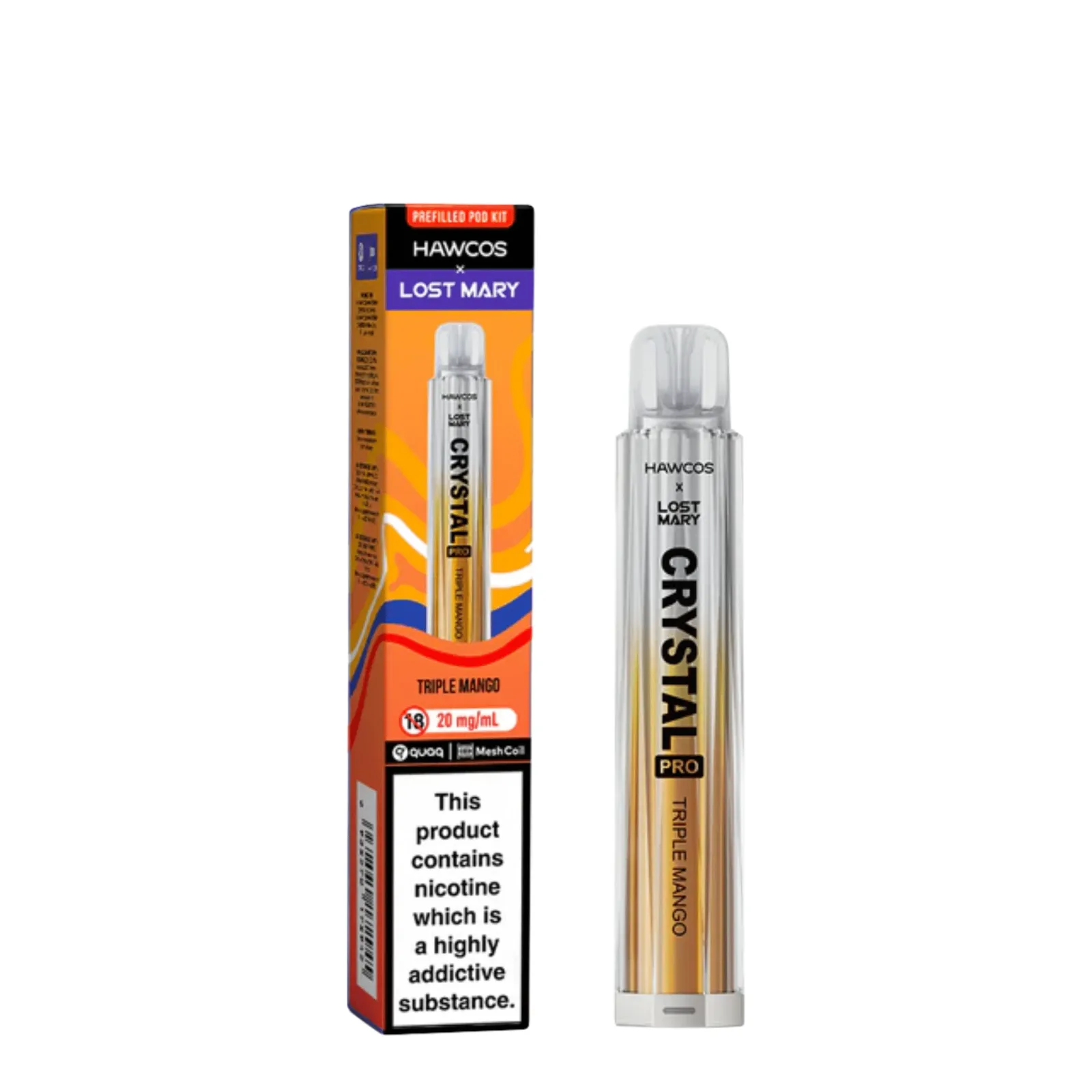 Box of 10 – Hawcos x Lost Mary Crystal Pro Prefilled Vape Kit - Image 2