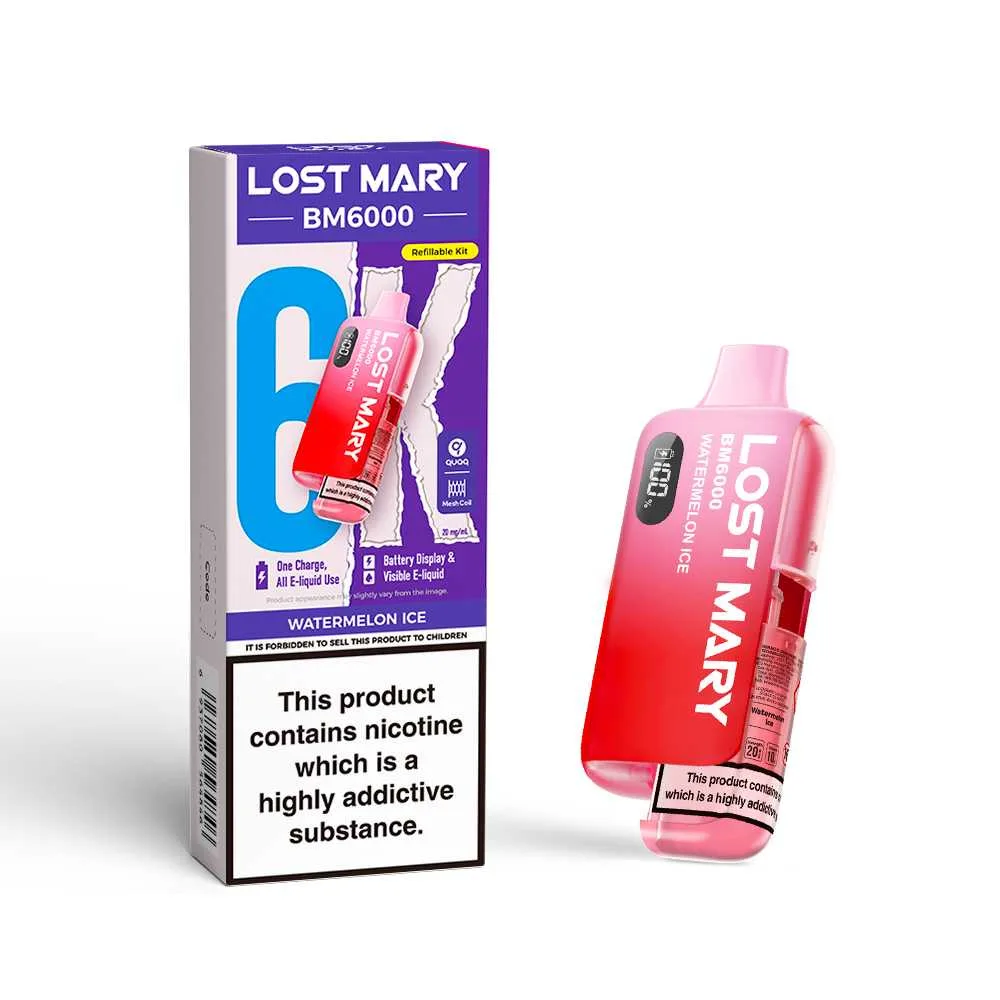 Box of 5 – 20mg (2%) Lost Mary BM6000 (6K Puffs) Pod Vape - Image 2