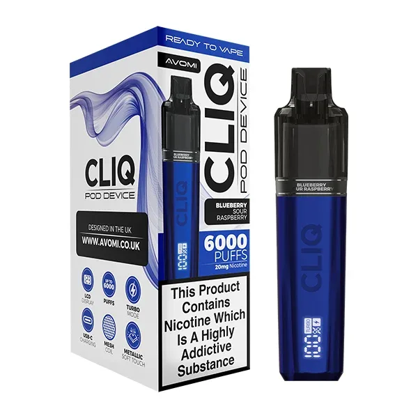 Box of 5 – 20mg Avomi Cliq Pod Vape Kit - Image 2