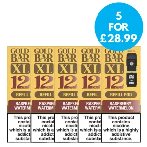 Box of 5 – Gold Bar XL Prefilled Replacement Pods