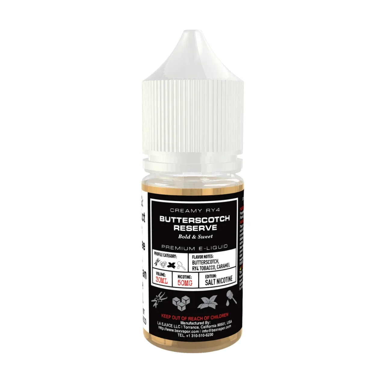 Butterscotch Grand Reserve Salts 30ml E-Juice | BSX