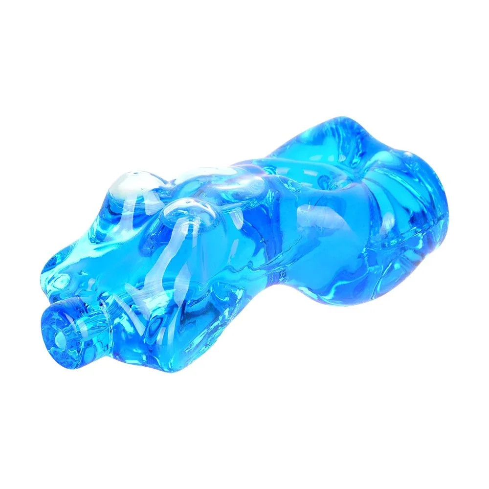 Buxom Body Glycerin Glass Hand Pipe - 4.25" - Image 2
