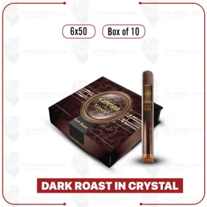Cafeina Dark Roast In Crystal 6×50 Cigars | Box of 10
