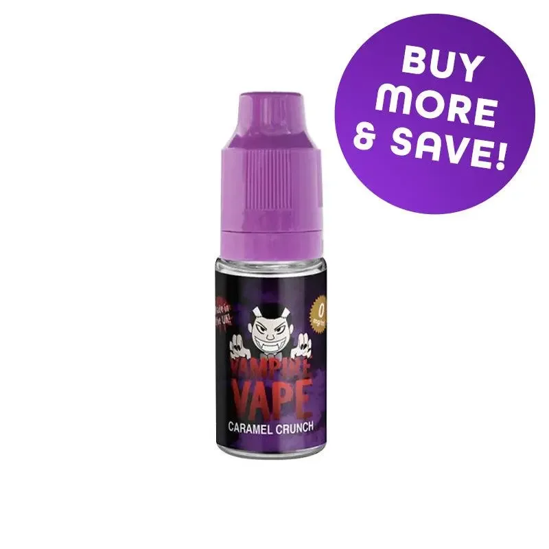 Caramel Crunch Freebase Vape Juice 10ml | Vampire Vape