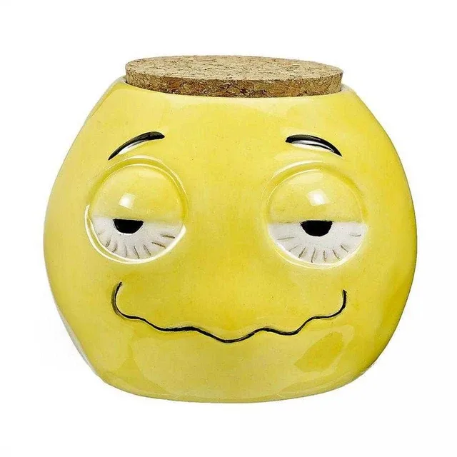 Ceramic Emoji Stoner Stash Jar