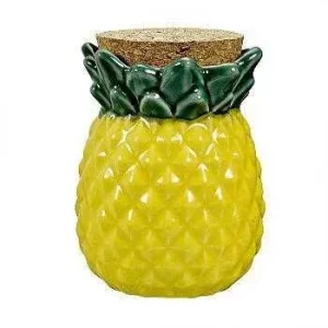 Ceramic Pineapple Stash Jar