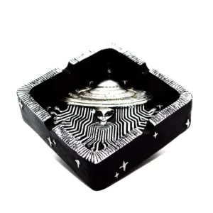 Ceramic Silver UFO Ashtray