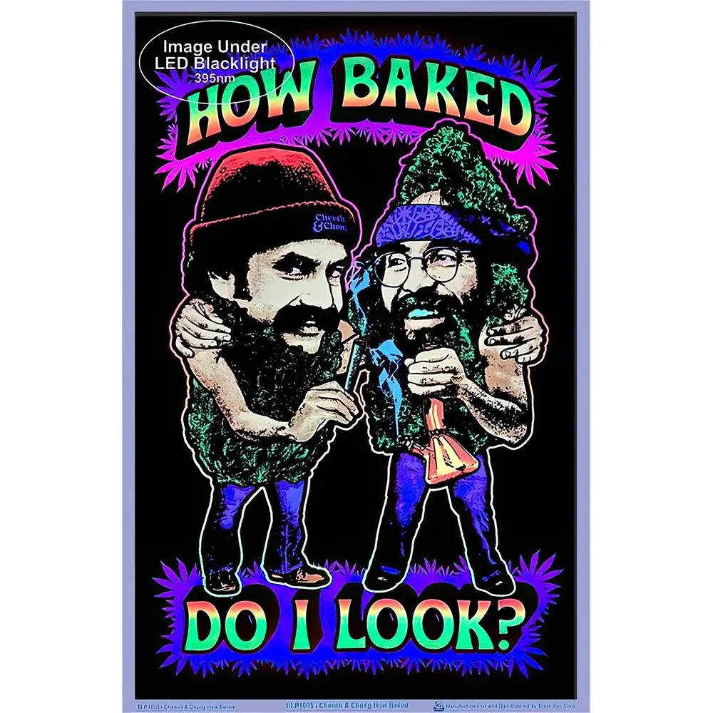 Cheech & Chong How Baked Do I Look? Black Light Poster - 23"x35" - Image 2
