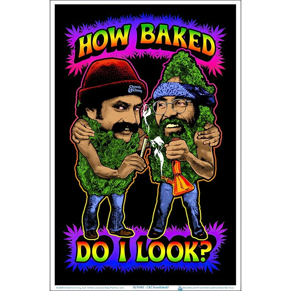 Cheech & Chong How Baked Do I Look? Black Light Poster - 23"x35"