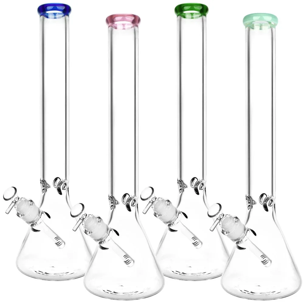 Classic Glass Beaker Light Water Pipe | 14mm F | Colors Vary - Image 2