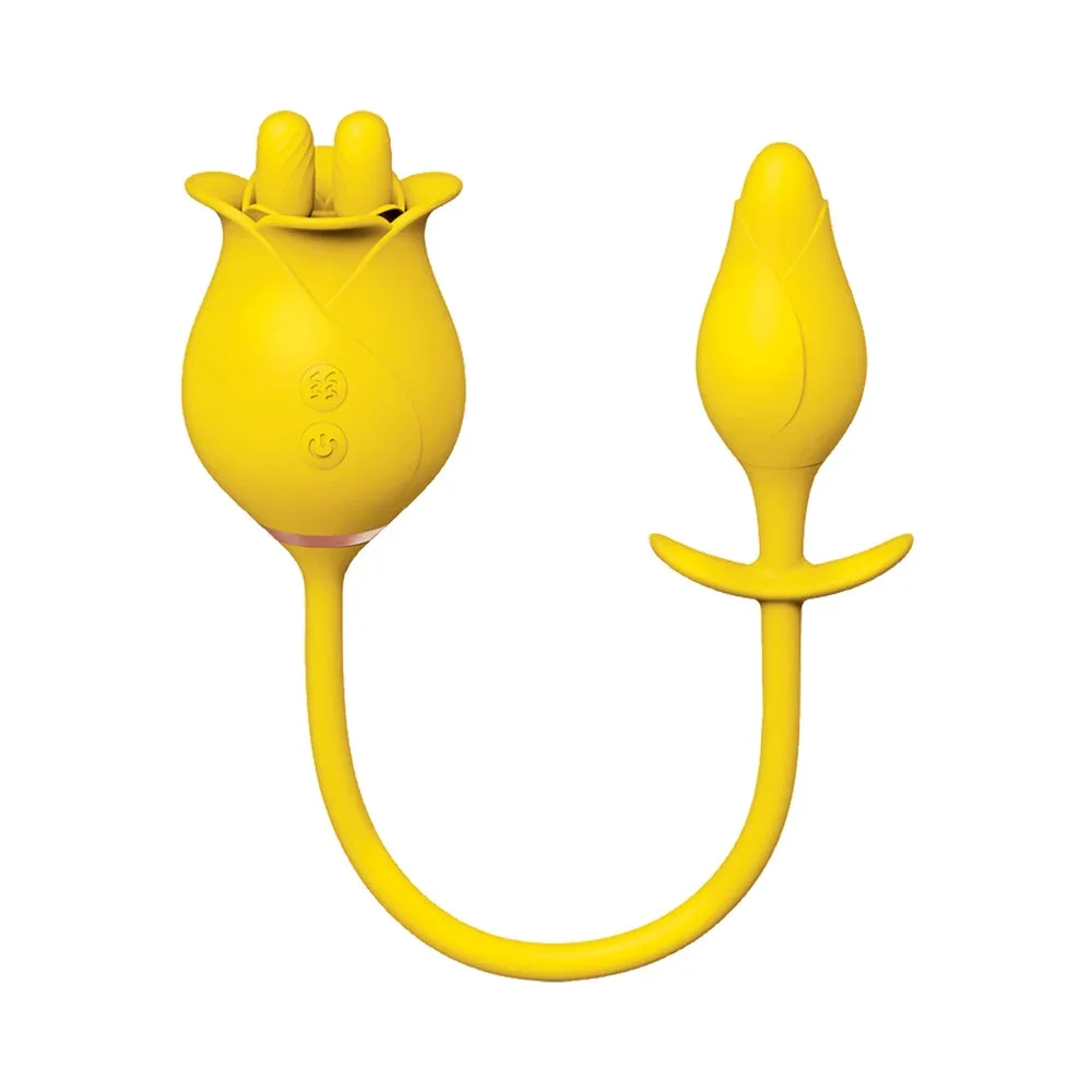 Clit-Tastic Tulip Finger Massager & Pleasure Plug Yellow - Image 2