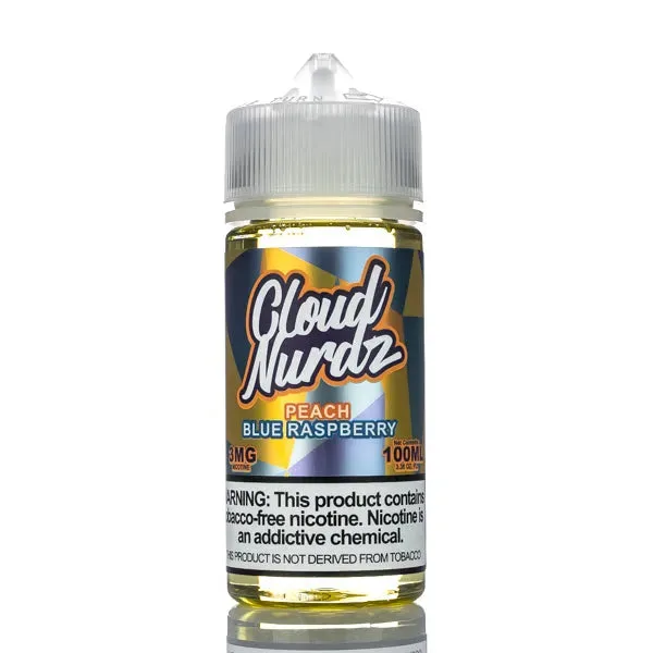 Cloud Nurdz E-Liquid – Peach Blue Raspberry – 100ml - Image 2
