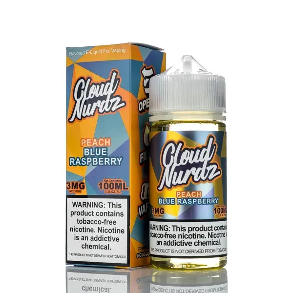 Cloud Nurdz E-Liquid – Peach Blue Raspberry – 100ml