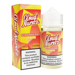 Cloud Nurdz Strawberry Lemon 100ml Synthetic Nic Vape Juice - 3MG