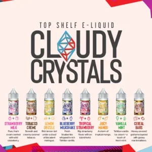 Cloudy Crystals Nic Salt Sample Pack | 8 x 10ml | 30mg Salt Nic E-Juice by Cloudy Crystals E-Liquid