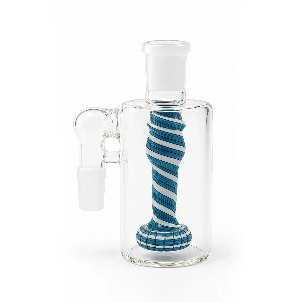 Colorful Swirl Handblown Glass Showerhead Perc Ash Catcher