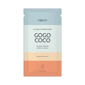 Coochy Ultra Hydrating Shave Cream Mango Coconut .35 fl oz./10 ml Foil 24-Piece Bulk Bag