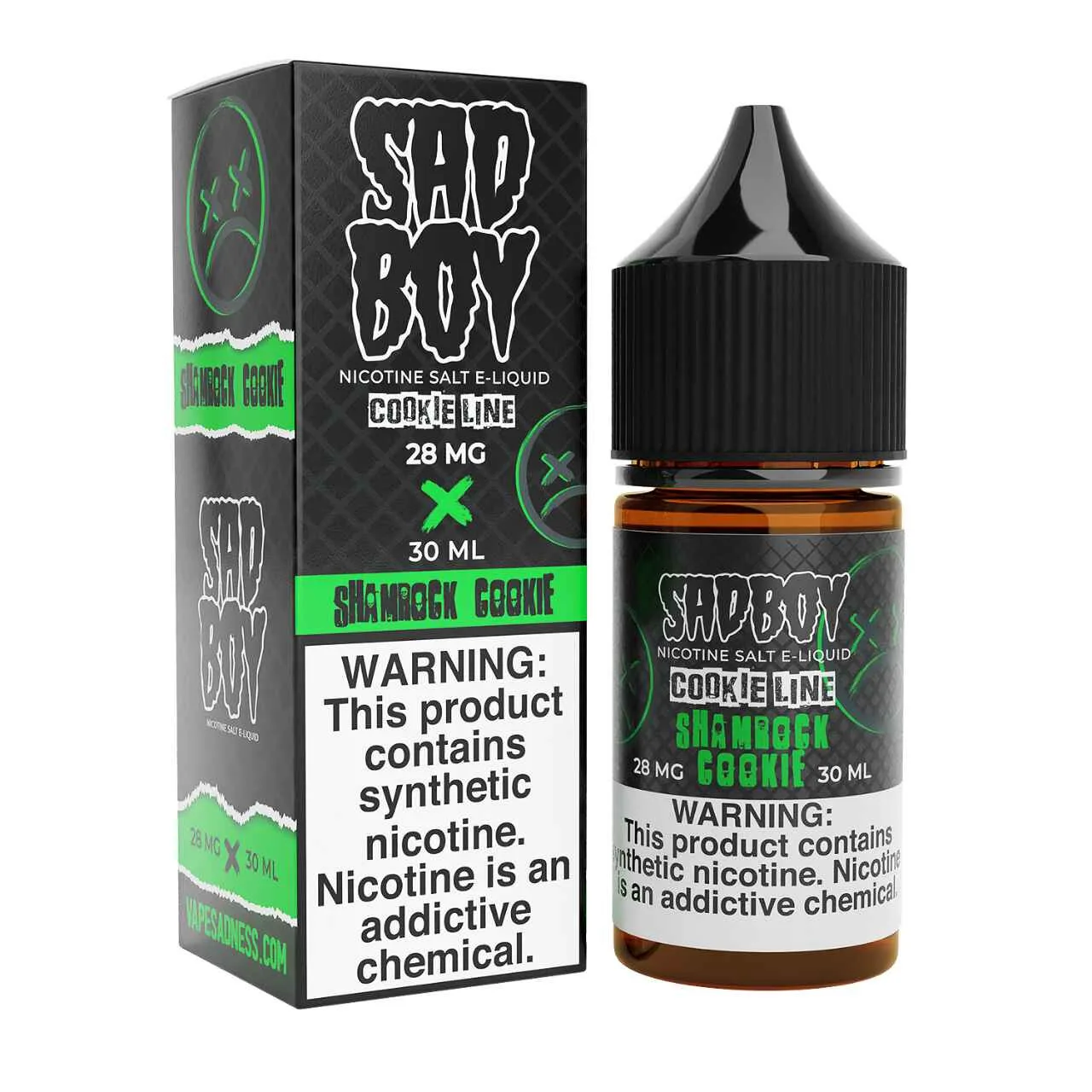 CookieLine Shamrock Cookie Synthetic Nicotine 30ml Salt E-Juice | SadBoy