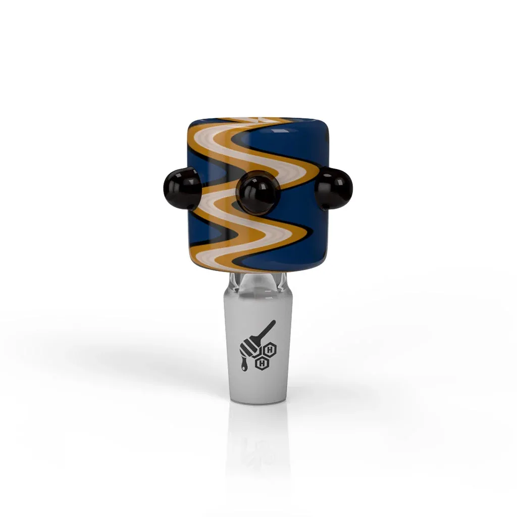 Cylinder ZIG Zag Stripped Flower Bowl Pieces - Image 2