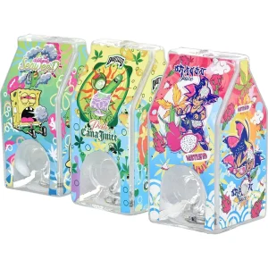 Dabtized Juice Carton LED Glass Hand Pipe - 3.75"