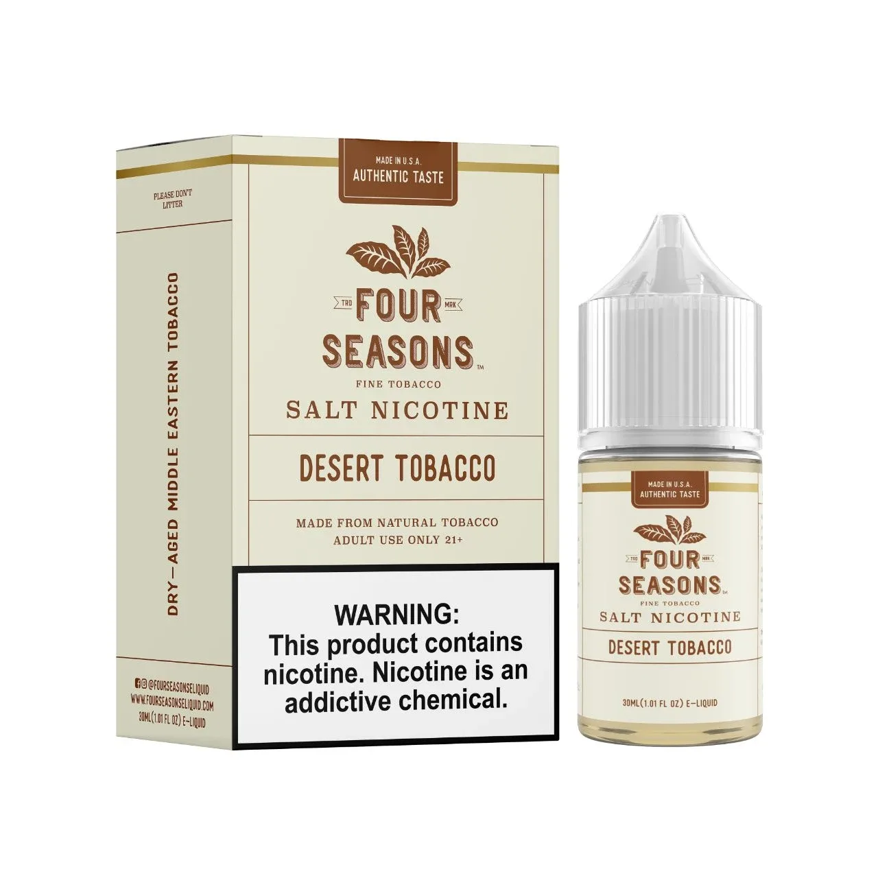 Desert Tobacco Salt 30ml E-Juice | Four Seasons