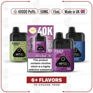 Dinner Lady Desserts 40K Puffs Disposable – Made in UK