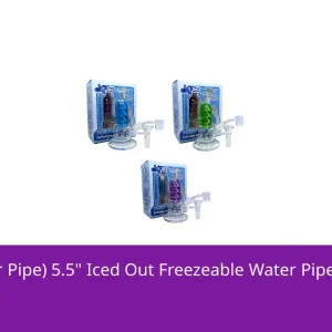 Dogg Lbs (Water Pipe) 5.5" Iced Out Freezeable Water Pipe with 14mm Banger & Bowl