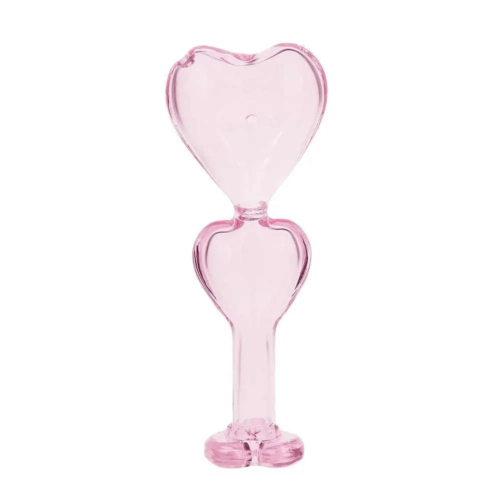 Double Love Glass Hand Pipe - 5.5" - Image 2
