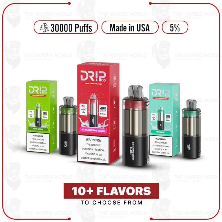 Drip 30K Disposable Refill Vape Pod – Made in USA