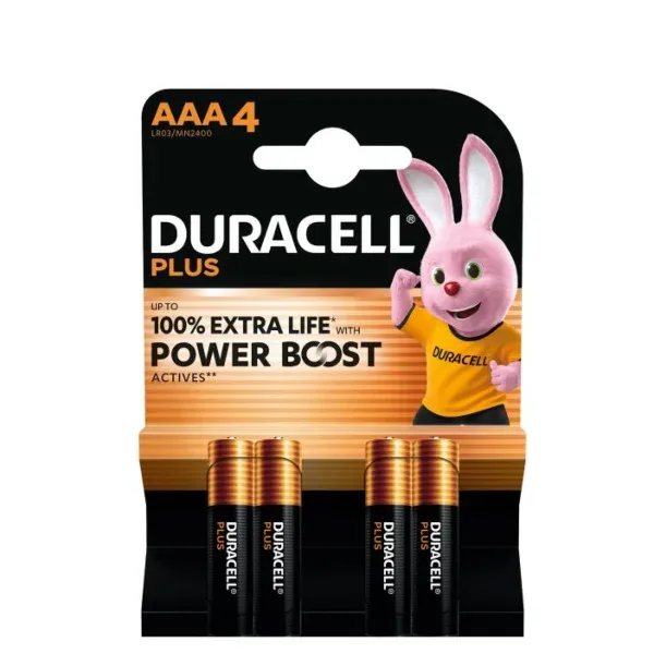Duracell Power Boost Triple AAA Batteries – 4 Pack
