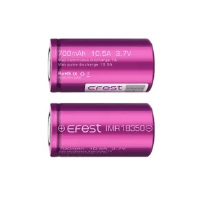 Efest 18350 700mAh 10.5A IMR Battery (Pack of 2)