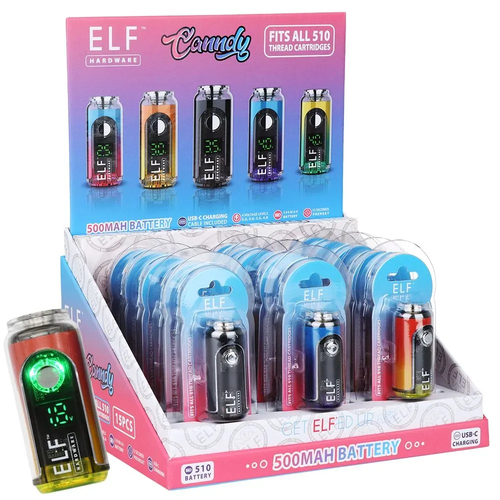 ELF Hardware Candy 510 Cart Vape Battery - 500mAh / 15ct