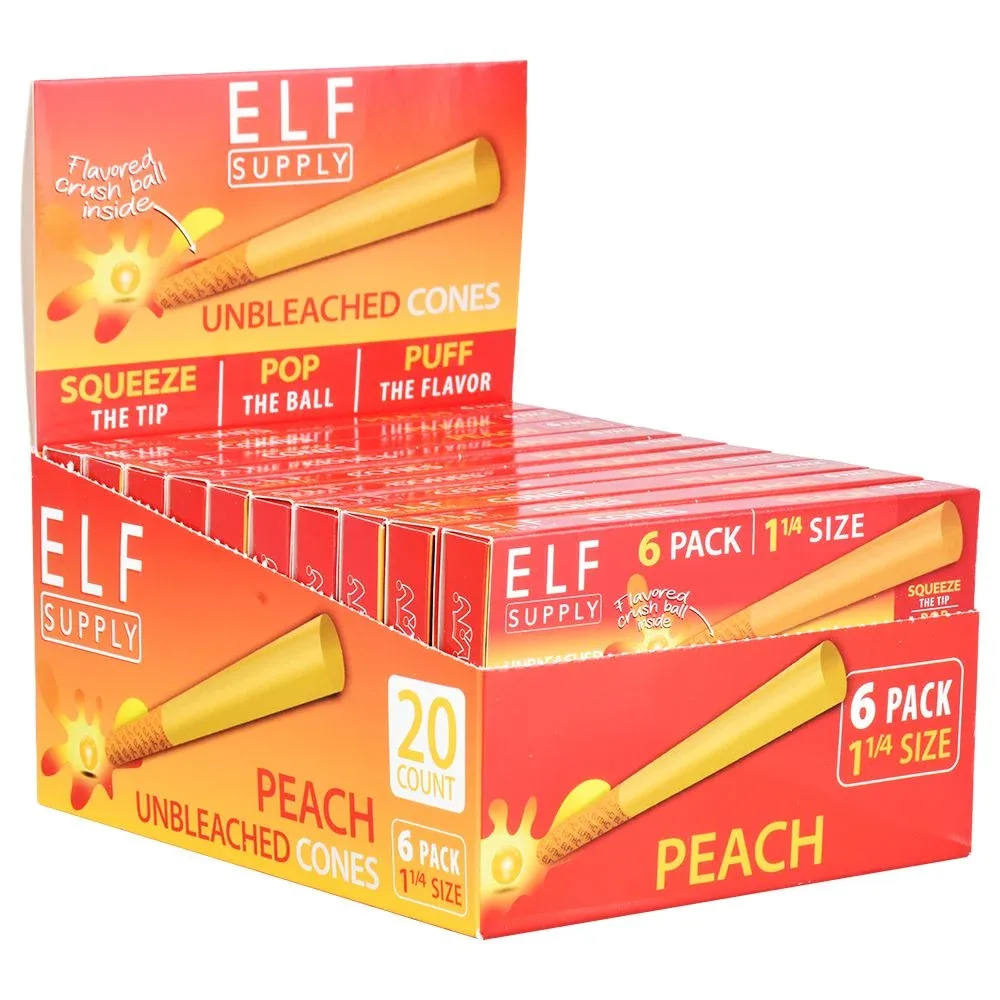 ELF Supply Unbleached Flavor Pop Pre-Rolled Cones | 1 1/4 | 6pc | 20pk - Image 2