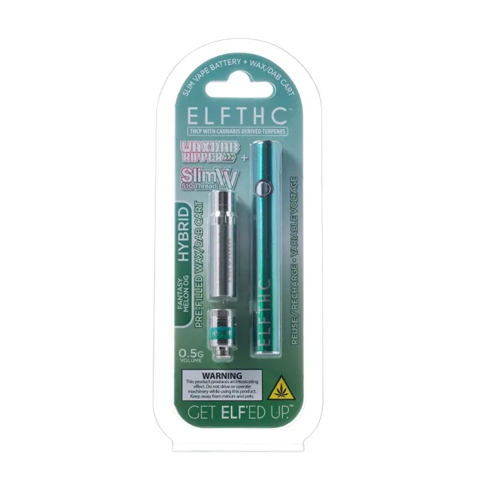 ELFTHC THCP Slim Vape Battery 0.5G + Wax Dab Cartridges