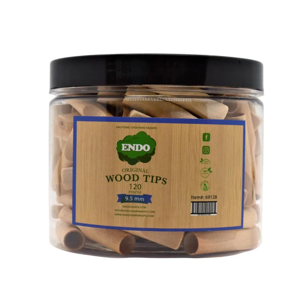 Endo Wood Tips Jar | 120 Count