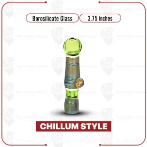 Euphoric Glass Chillum with Frit Marble