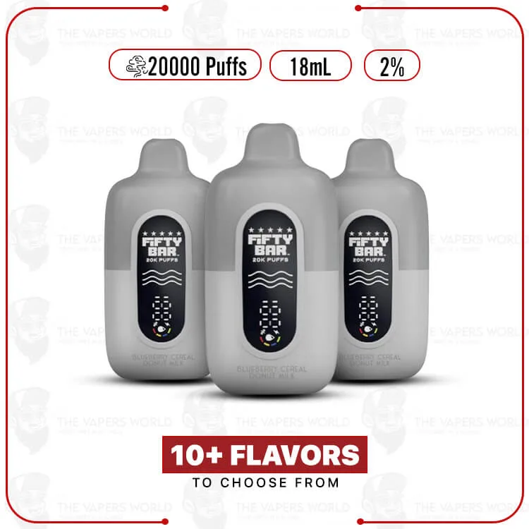 Fifty Bar V2 Silver Series 20000 Puff 2% Disposable