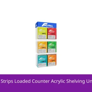 FLYPAL Nicotine Strips Loaded Counter Acrylic Shelving Unit (30ct)