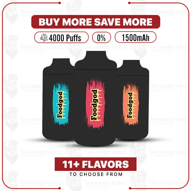 Foodgod Luxe Vape 0% Nic Disposable 4000 Puffs