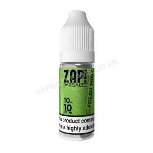Fresh Mint Nicotine Salt E-Liquid by ZAP! Bar Salts