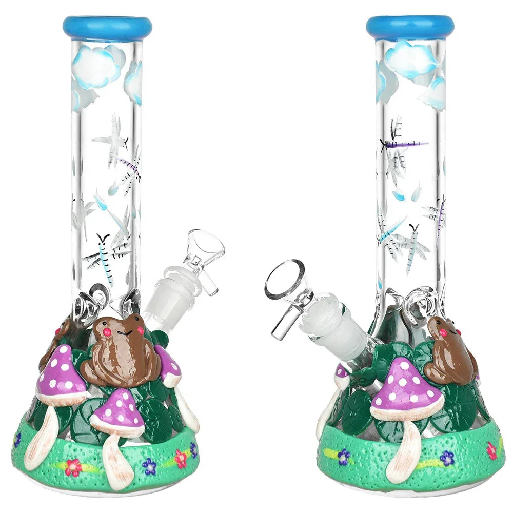 Froggy Friend Fun-guy Beaker Water Pipe | 10" | 14mm F - Image 2