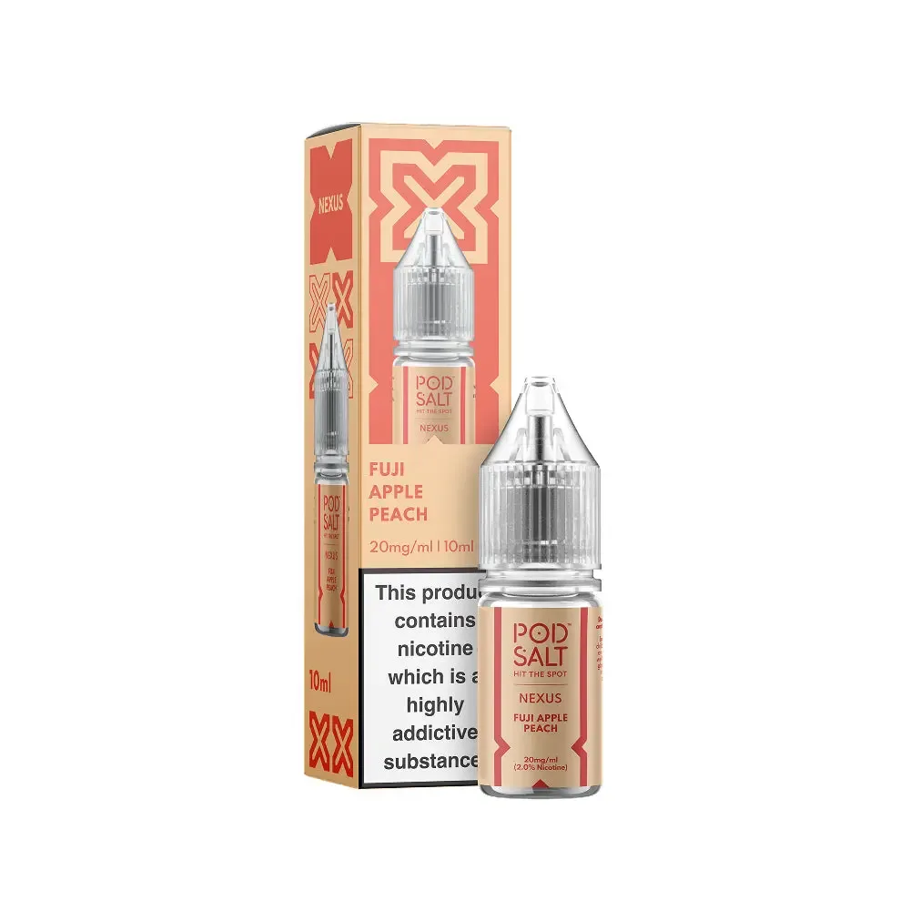 Fuji Apple Peach Nicotine Salt 10ml E-Liquid by Pod Salt Nexus