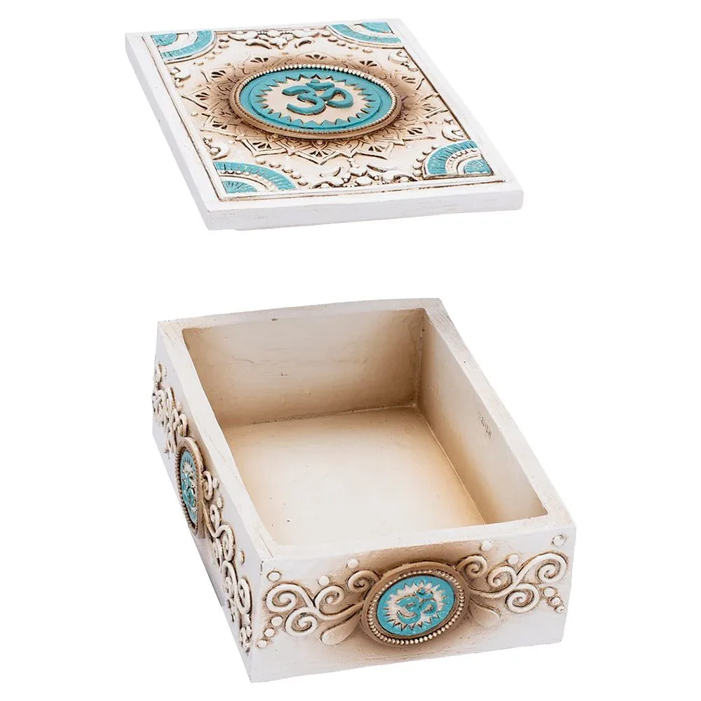Fujima Om Symbol Tarot Polyresin Stash Box - 5.5"x 4" - Image 2