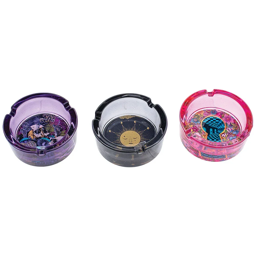 Fujima Psychic Depths Glass Ashtray - 3.5" / 6pcs - Image 2