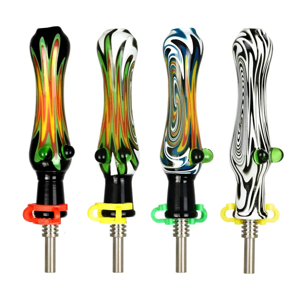 Fully Worked Wig Wag Dab Straw - 5.5" / Colors Vary - Image 2