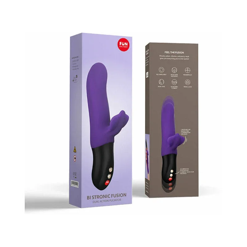 Fun Factory Bi Stronic Fusion Dual Action Pulsator Violet - Image 2