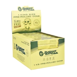 G-ROLLZ Bamboo Unbleached Pre-Rolled Cones - King Size 72ct